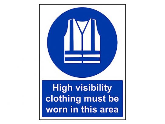 "High Vis" Mandatory Site Safety Sign