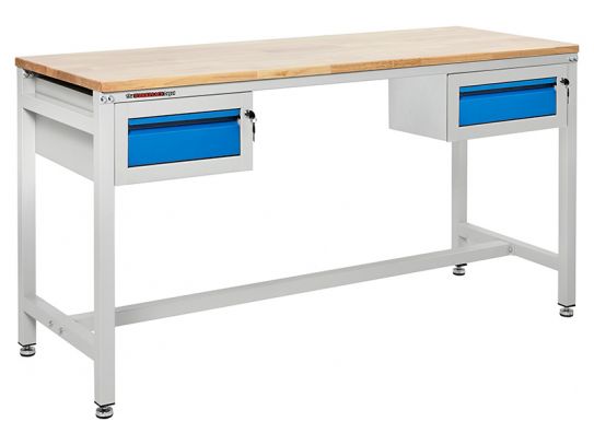 Long Workbench with Drawers