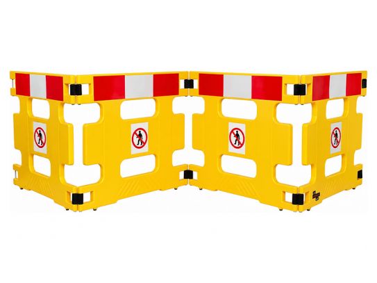 Folding Maintenance Barrier - No Entry Panels - 3900mm Expanded Width