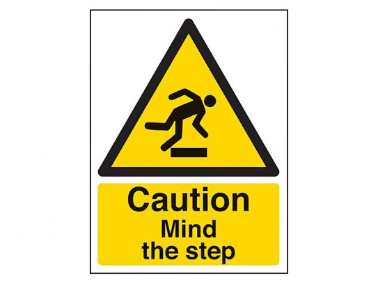 "Mind The Step" A4 Safety Sign