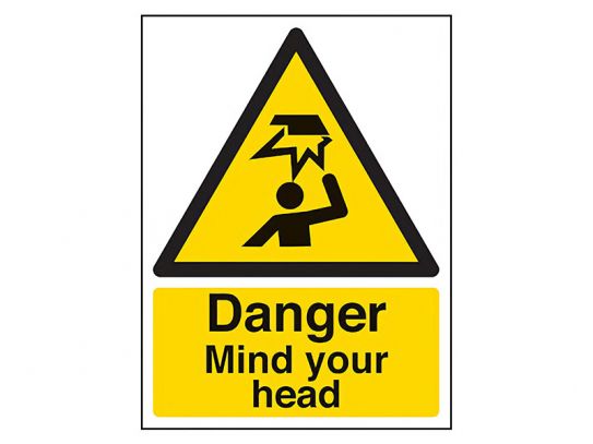 "Mind Your Head" Warning Safety Sign