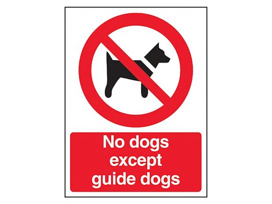 "No Dogs" Prohibition Sign