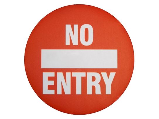 No Entry Floor Symbol Marker