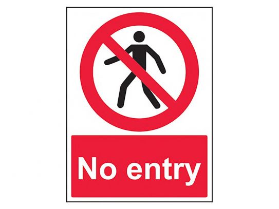 "No Entry" Prohibition Sign