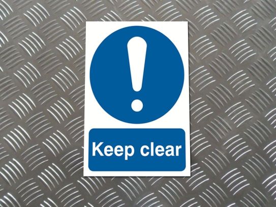 "Keep Clear" Prohibition Sign