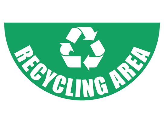 Recycling Area Floor Graphic Marker
