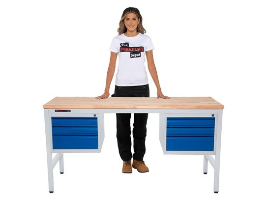 Steel Workbench with Drawers