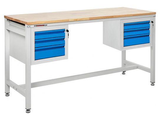 Steel Workbench with Drawers