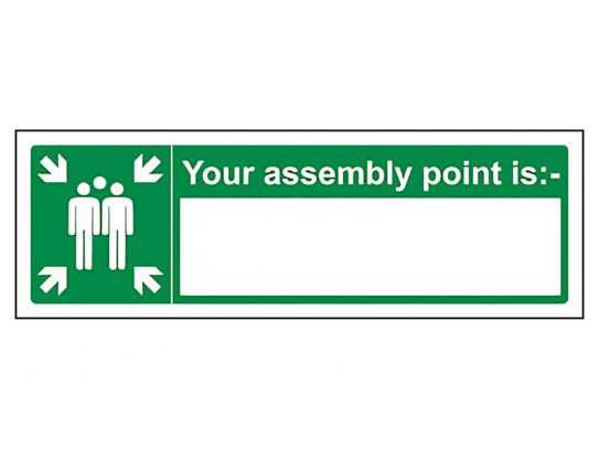 "Your Fire Assembly Point Is" Fire Exit Sign