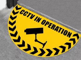 CCTV In Operation Floor Graphic Marker