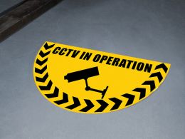 CCTV In Operation Floor Graphic Marker