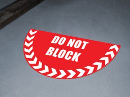 Do Not Block Floor Graphic Marker