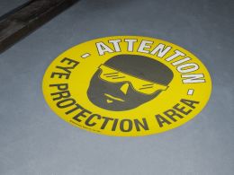 Eye Protection Area Floor Symbol Marker