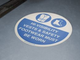 High Vis Vests & Safety Footwear Floor Symbol Marker