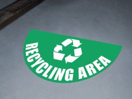 Recycling Area Floor Graphic Marker