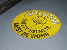 Safety Helmets Floor Symbol Marker