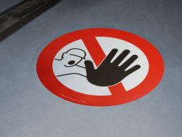 Stop Hand Floor Symbol Marker