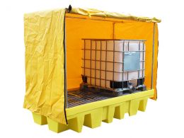 Twin IBC Spill Pallet Frame and Cover
