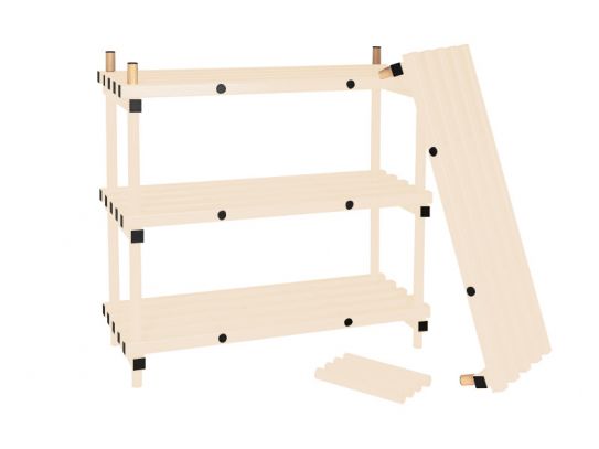 1050mm High Plastic Shelving