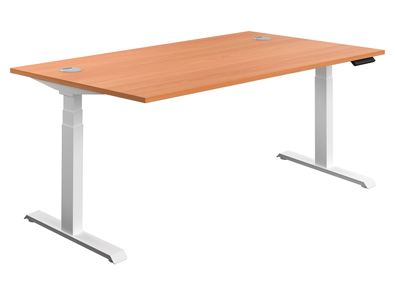 Adjustable Standing Desk (630-1290H x 1800W x 800L, Beech / White)