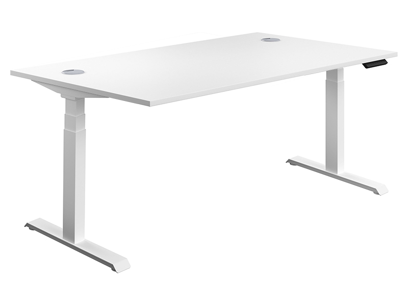 Adjustable Standing Desk (630-1290H x 1800W x 800L, White / White)