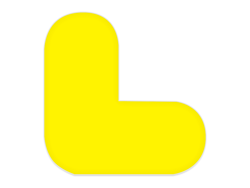 L Floor Signal Markers (Yellow, 10)