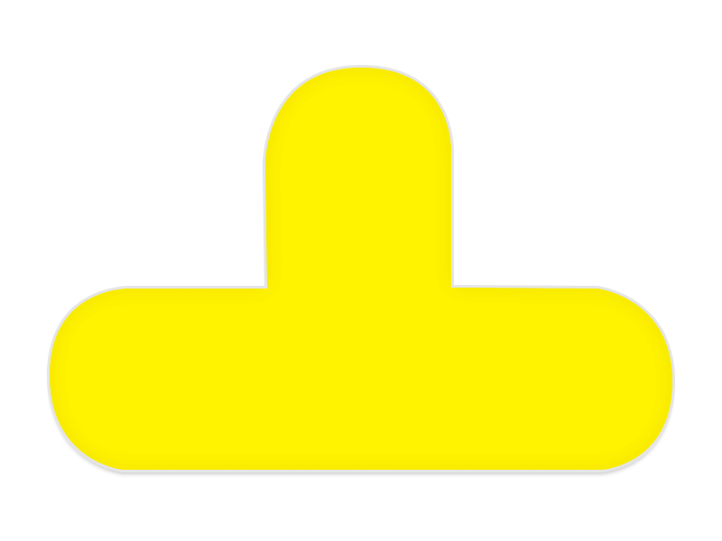 T Floor Signal Markers (Yellow, 10)