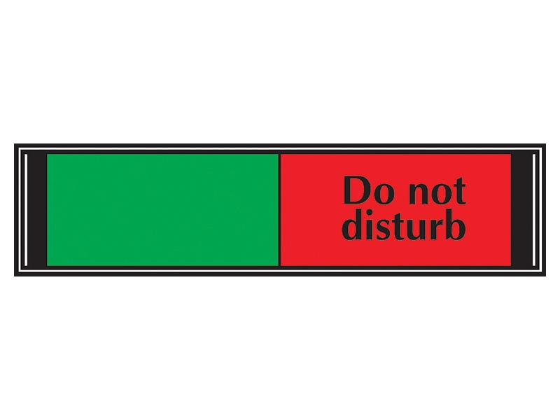 Slider Signs (Do not disturb / green blank)