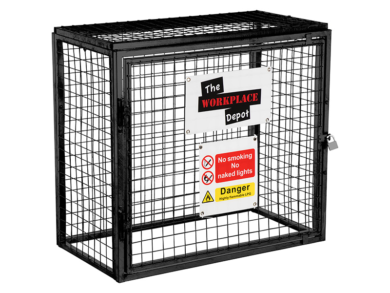 Gas Storage Cage (900H x 1000W x 500D, Black Powder Paint)