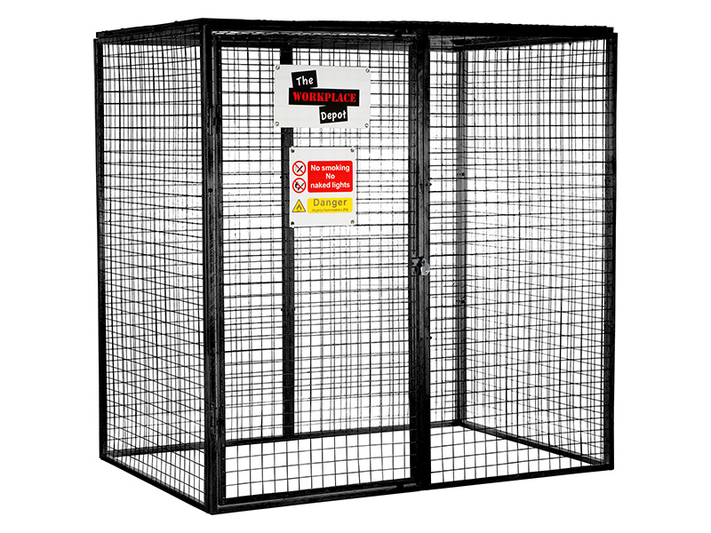 Large Gas Cage (1830H x 1800W x 1250D, Black Powder Paint)