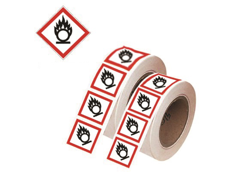 Roll of GHS Labels (21H x 21W, Oxidising)
