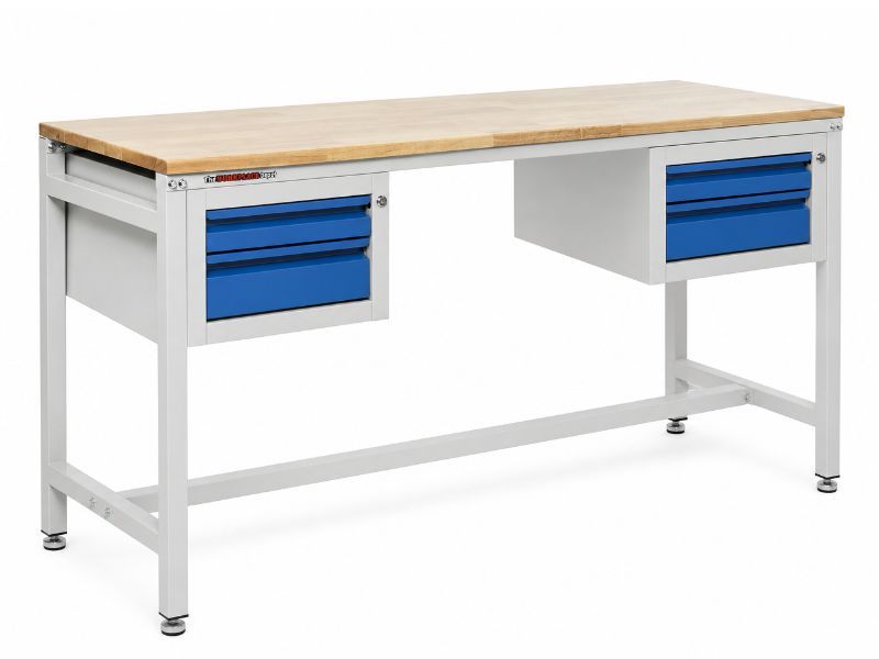 1600mm Workbench with 2 x 2 Drawer