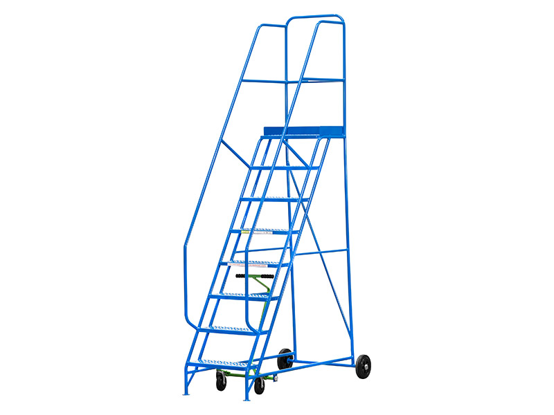 Mobile Warehouse Steps (2000mm 8 Tread, Blue)