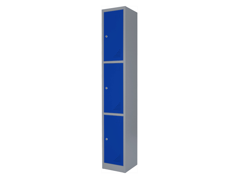 Workplace Lockers (3 Door, Blue)