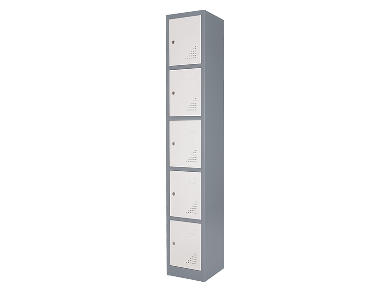 Single Metal Locker (5 Door, Grey)