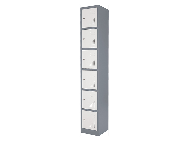 Single Metal Locker (6 Door, Grey)