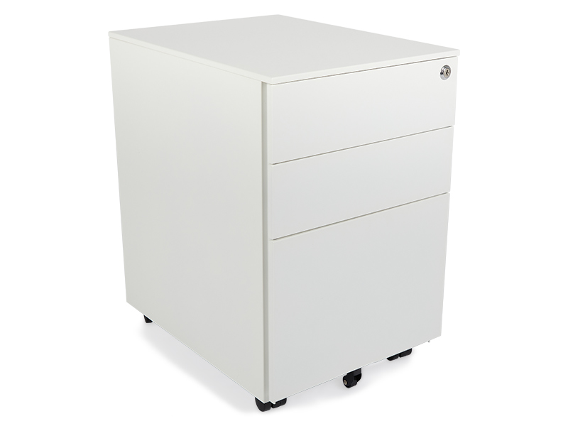 Desk High Pedestal (Wide, White)