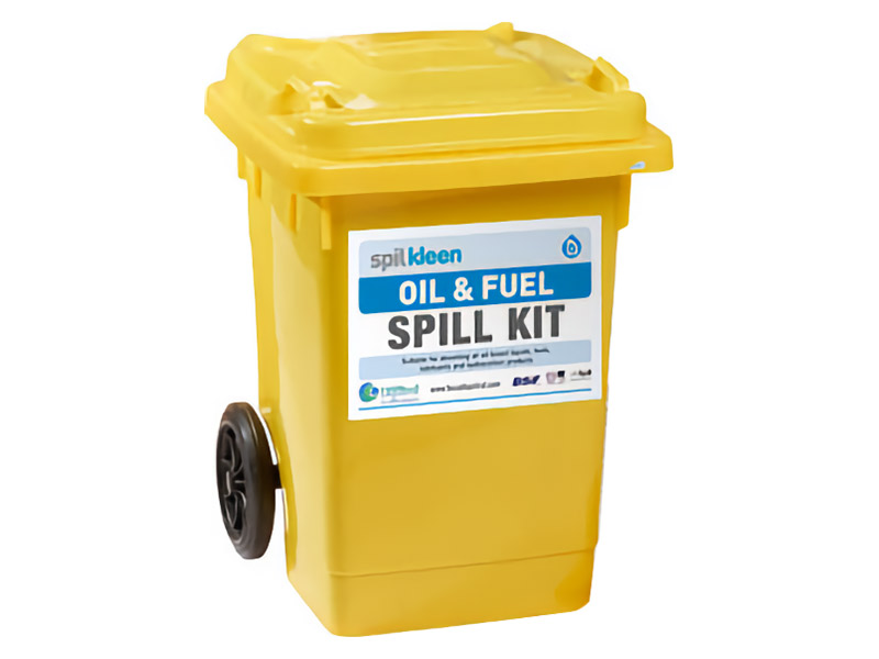 Wheelie Bin Oil & Fuel Spill Kit (80L)