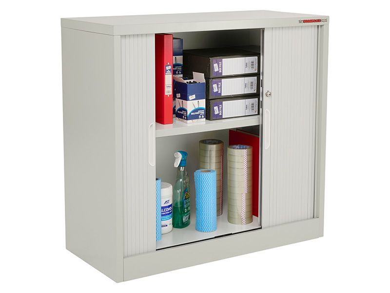 Tambour Cabinet (865H x 900w mm, Grey)