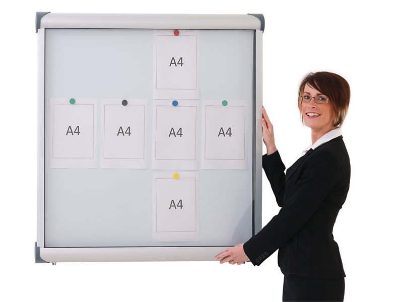 Internal & External Notice Boards (External Showcase, 750H x 540W, Green)