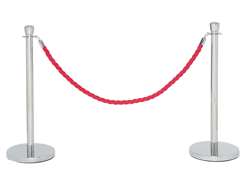Red Rope Barrier (2 Posts, Red)