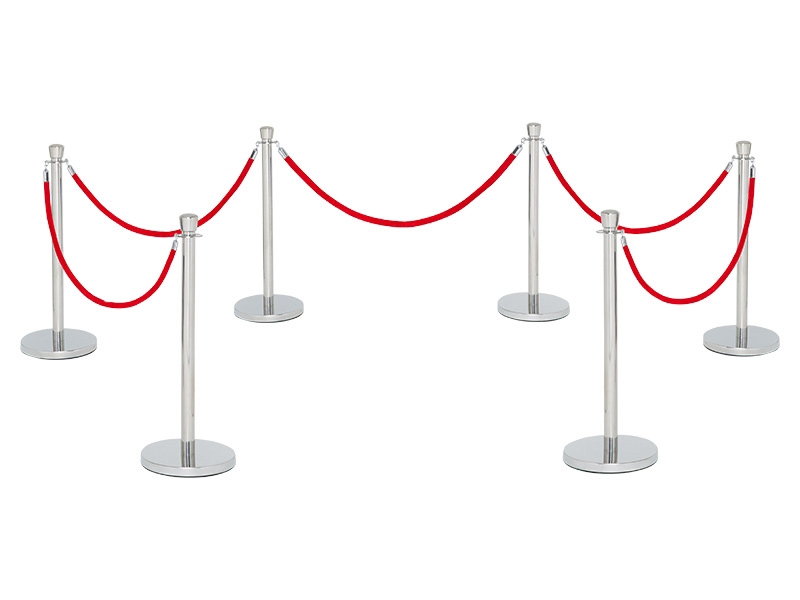 Red Carpet Rope (6 Posts, Velvet Red)