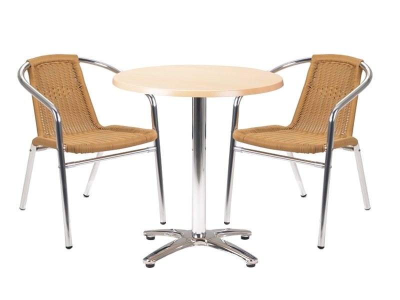 Casa Circular Cafe Furniture (Table with 2 x Honey Armchairs)
