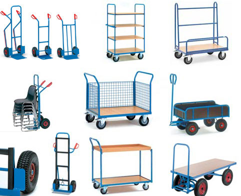 Range of Fetra trucks and trolleys