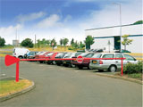 Car park posts and barriers