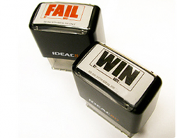 Fail / Win Stamps