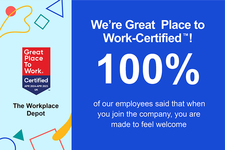 The Workplace Depot Celebrates 100% Great Place To Work Certification