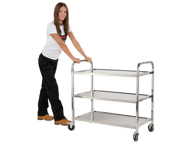 Catering trolley for moving loads safely in hospitality settings