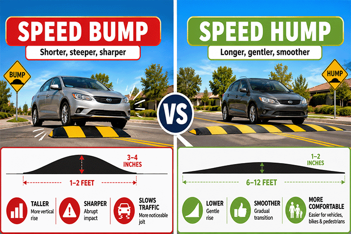 Speed Bump vs Speed Hump: What's the Difference and Which Do You Need?