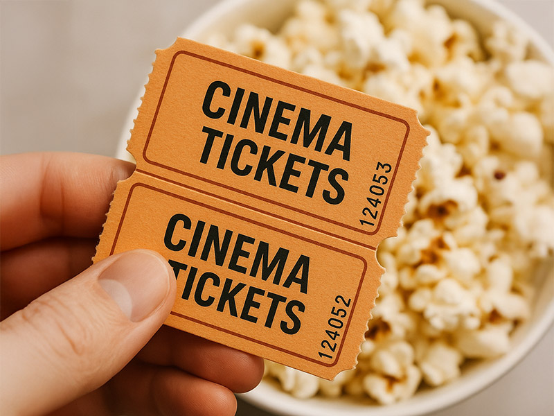 Odeon and Vue cinema tickets each and every month